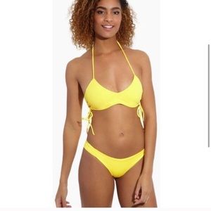 Peixoto SET Oria yellow bikini set top bottom Medium Small